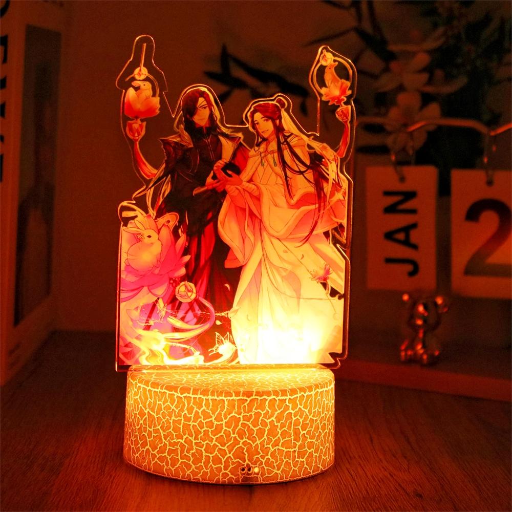 Anime Figures 3D Lamp Tian Guan Ci Fu LED Night Light Remote Control Smart Touch RGB Lamps Home Bedroom Lamps Decor Friend Gifts