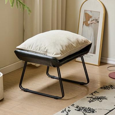 Modern Minimalist Footstool, Multifunctional Soft Cushioned Ottoman for Room Sofa, Recliner & Entryway, Versatile Storage Bench