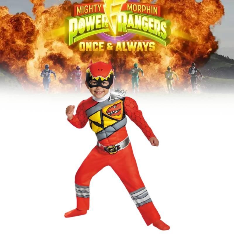 Mighty Morphin Power Rangers Cosplay Costume Jumpsuit Kids Halloween Party Gift