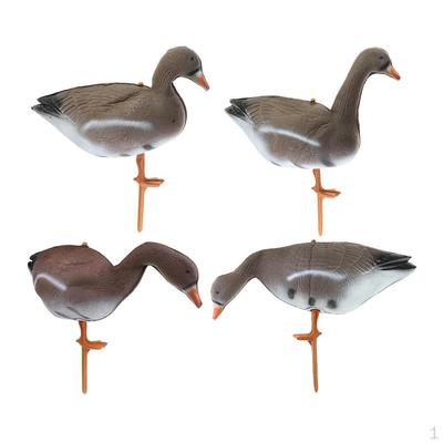 4Pcs Outdoor Foaming Goose Hunting Decoy Bird Decor Sentries