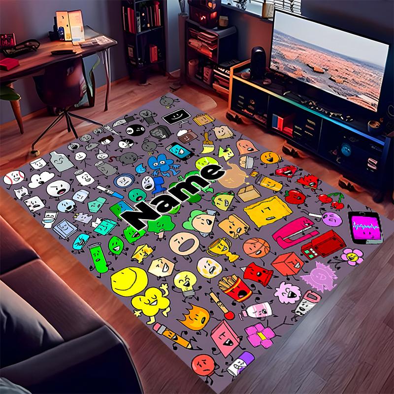 Custom personalization nanimate Insanity Print Area Rug - Soft, Washable Non-Slip Indoor Mat,Living Room,Home&Office Decorative Rug