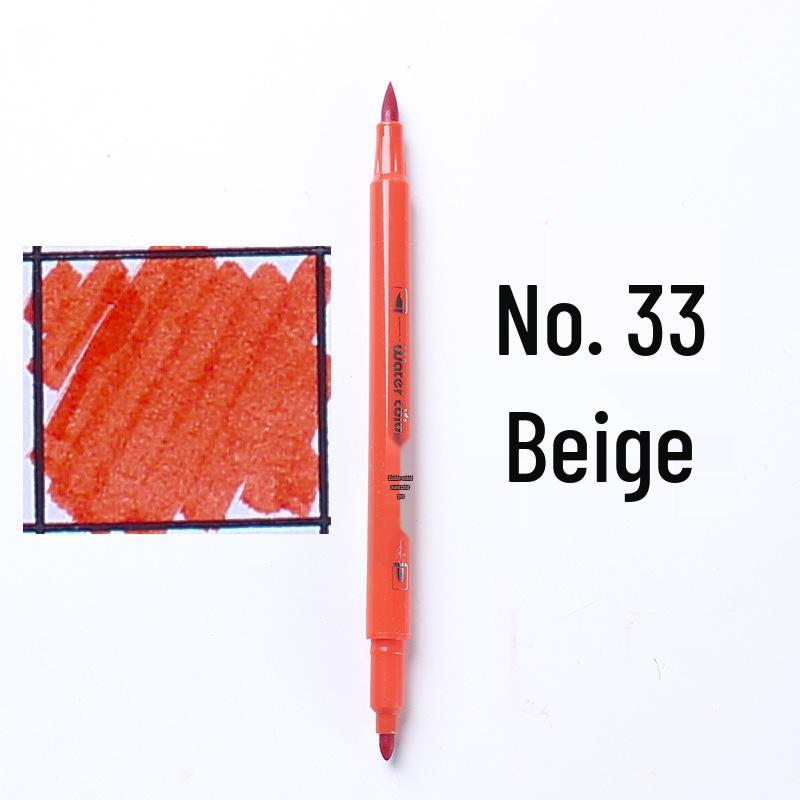 Large Capacity Double-Ended Watercolor Marker - Blue, Yellow, Black