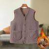 Women's Fleece-Lined Vest - Thickened, Sleeveless Autumn/Winter Jacket, Loose Fit, Plus Size, Fashionable Outerwear.