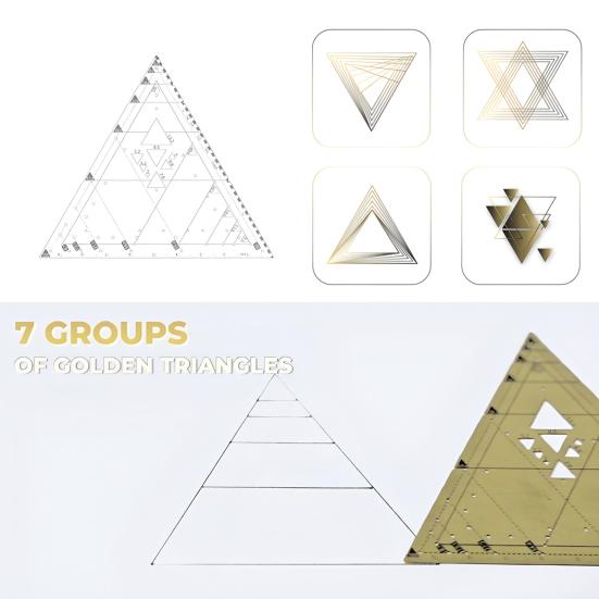 Multifunkční rýsovací pravítko Úhloměr a kružítko Šablona pro geometrické kreslení Kovové měřicí nástroje pro školní a kancelářské potřeby