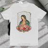 Mary Printed Tshirt Summer Fashion Catholic Mother Of God Pattern Tshirt Oversized Oneck Tops Tees Casual Men T Shirt