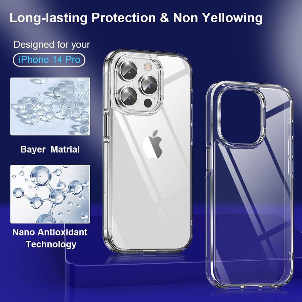 Hybrid Shockproof Back Cover Case For iPhone 16e 16 15 14 13 12 11 Pro Max Plus Mini Clear Hard Pc Silicone Soft Shell Thin Tpu