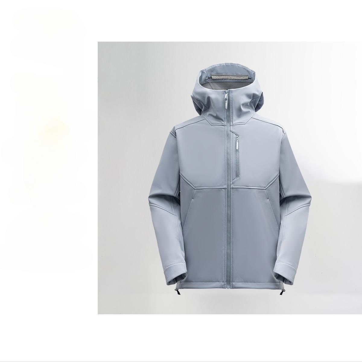 

Куртка Soft Shell для активного отдыха, осенняя, альпинистская, спортивная, с капюшоном, мужская и женская, ветрозащитная, водонепроницаемая, бархатная, повседневная куртка 3XL