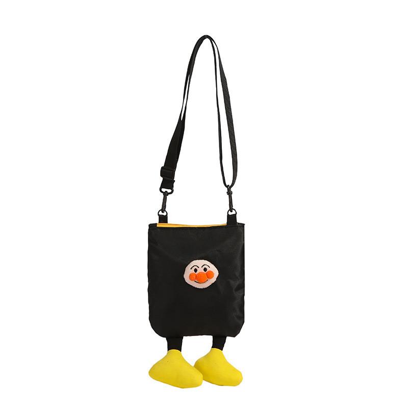 Cute Doll Decoration Solid Color Lightweight Children Crossbody Bag For Kindergarten Daily Use