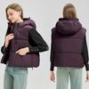 New Winter Hooded Vest Versatile Fashion Skinny Cotton Shoulder Cut Loose Ladies Cotton Vest