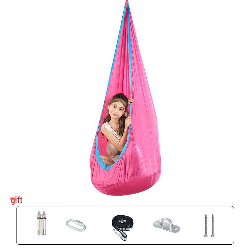 Children's Hanging Chair with Inflatable Cushion - Portable Swing for Park and Yard