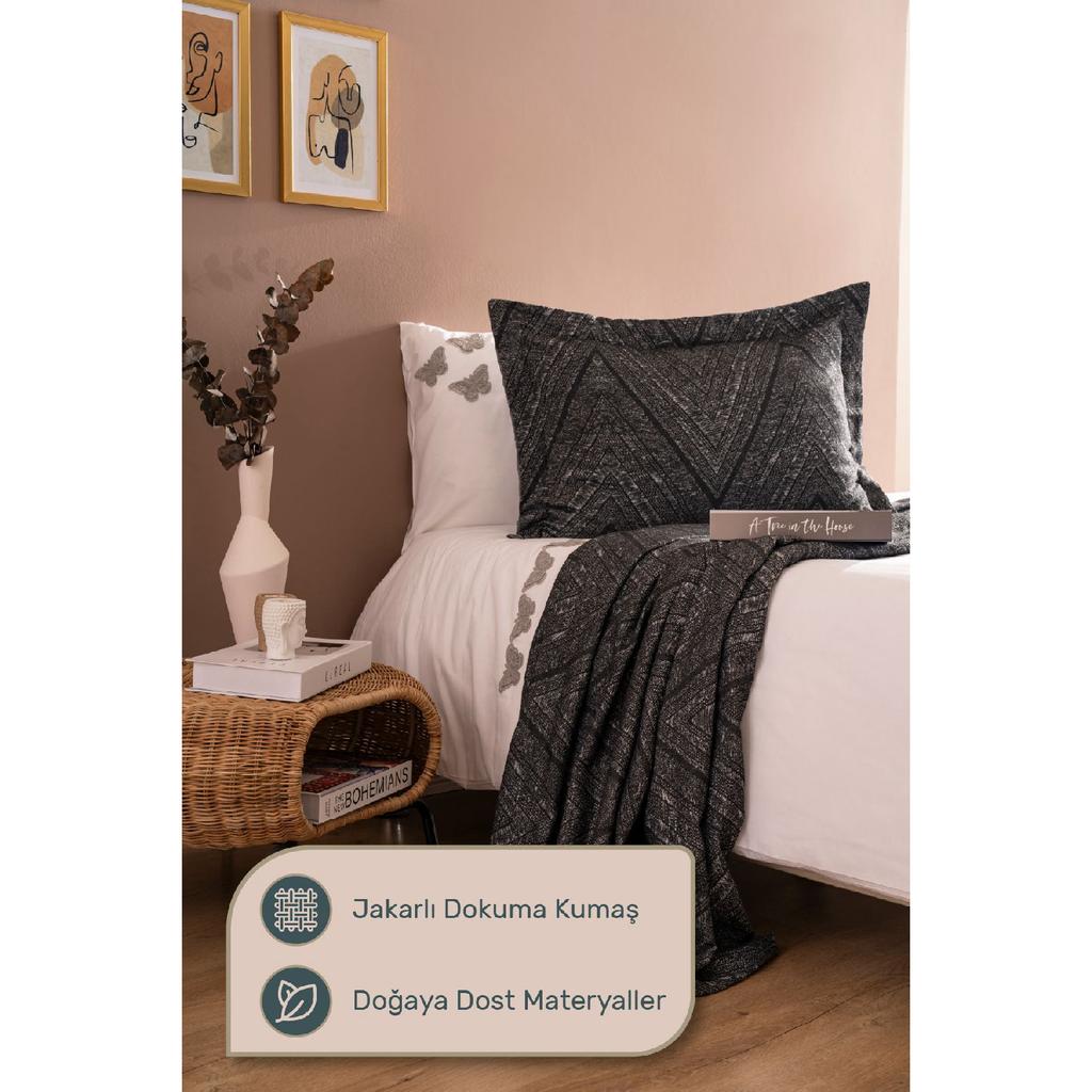 Ada Double Bed Cover Set Navy Blue Daily Multi -purpose Pike Cover Set - Stylish Box And Package