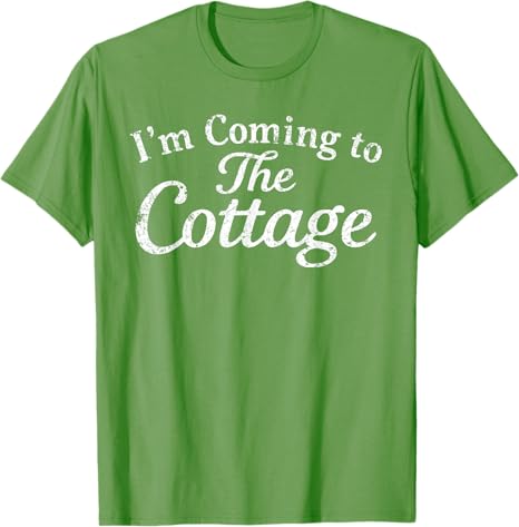RoUnisexce Hockey Couple Unisex Women Im Coming To The Cottage TShirt Y2k Letters Printed Sayings Tee Novelty Gift Short Sleeve Tops