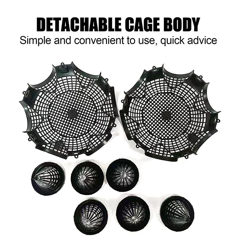 Black Fish Net Cage Fishnet Finless Eel Loach Trap Fishing Pot Durable Plastic Container Mud Cage Container Fishing Traps