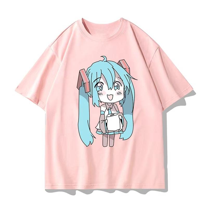 Cute Fun Pattern Short Sleeve Kids Summer 100% Cotton Casual Comfortable Tops Men's & Women's Outdoor Loose T-Shirt