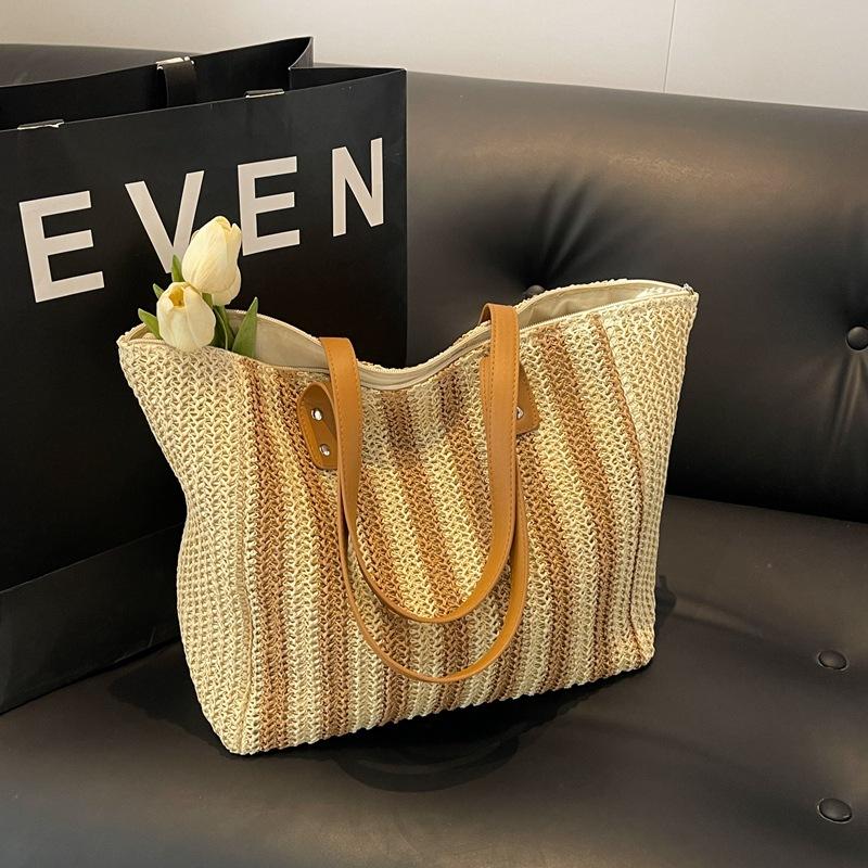 Tasche mit großem Fassungsvermögen Damen Neue Mode Schulter-Tragetasche Vielseitige tragbare Strandtasche