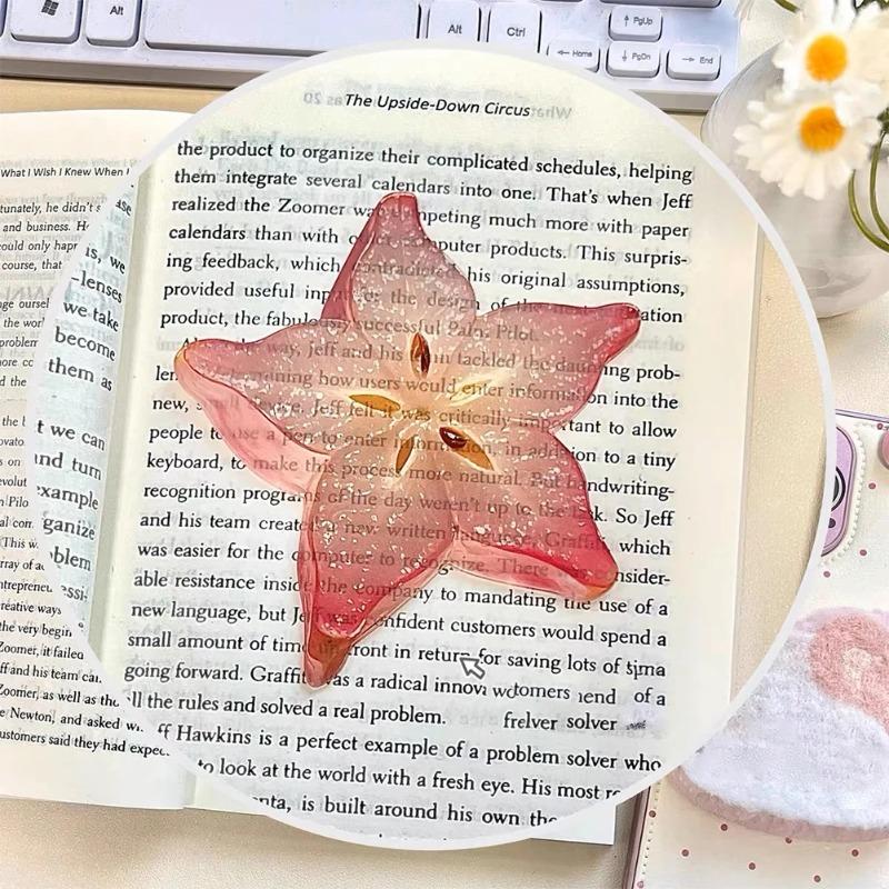 Creative Fruit Slice Bookmark - Simulation Design for Reading & Photo Props, Cute Stationery Gift with INS Style Aesthetic