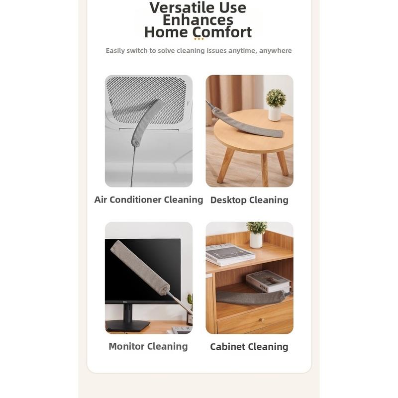 Washable Electrostatic Dust Duster with Adjustable Length from 345cm to 170cm for Cleaning Corners and High Areas