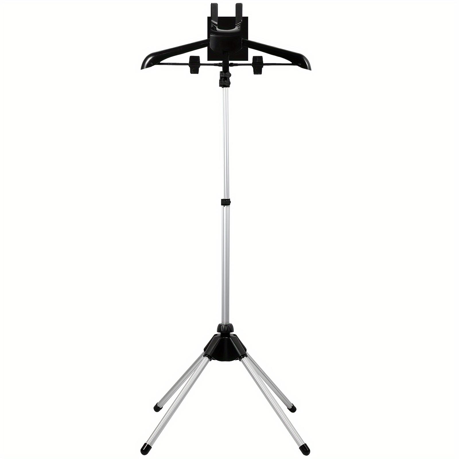1PC Adjustable Garment Steamer Holder, Telescopic Clothes Steaming Rack, Foldable Laundry Stand for Wardrobe Storage