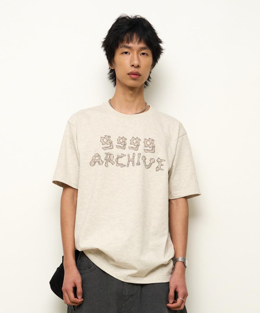 9999ARCHIVE Grunge Bone Logo T