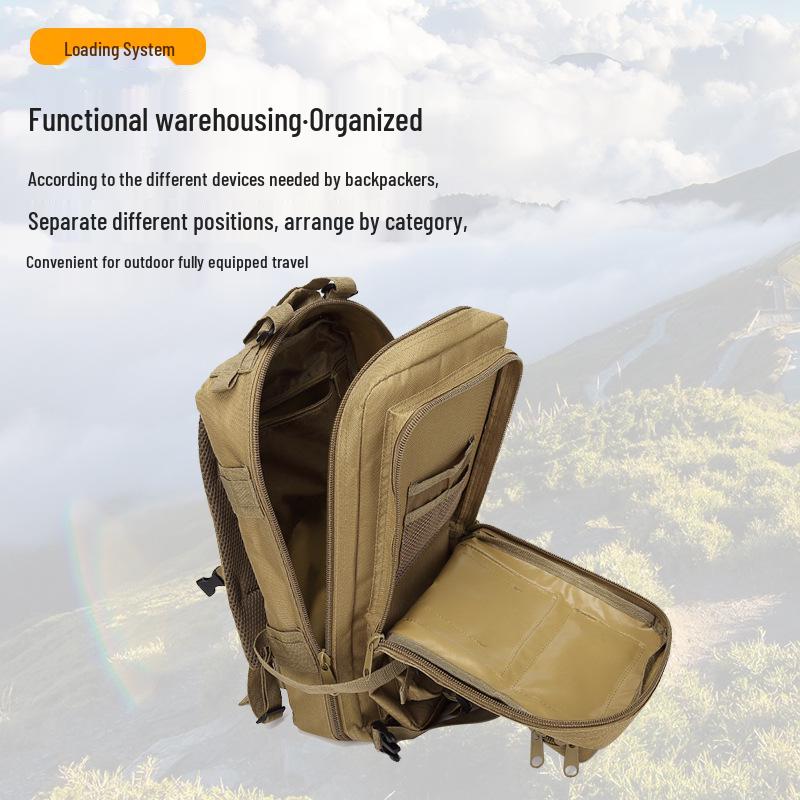 Camouflage Tactical Backpack for Outdoor Sports and Hiking, 25L Capacity