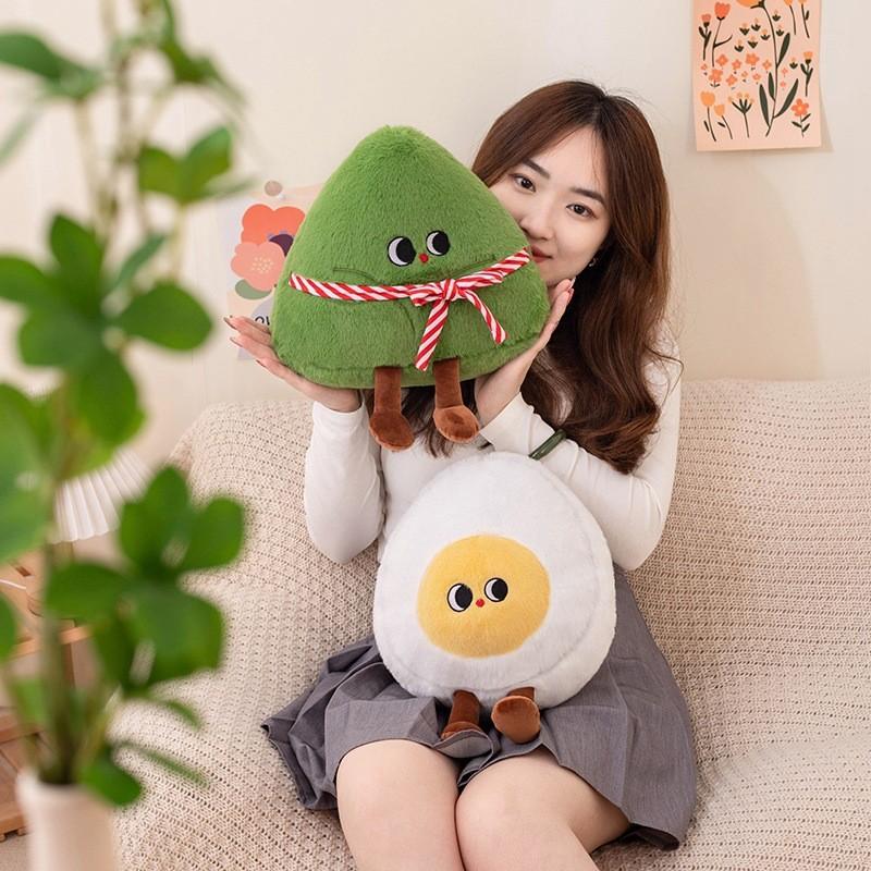 Cartoon Zongzi Egg Yolk Plush Toys Dragon Boat Festival Gifts Girl Doll Children