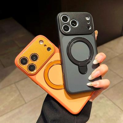 Non-Yellowing Magnetic Rotating Stand for iPhone 17 Air/Apple 16 Pro Max/15/14 Phone Case
