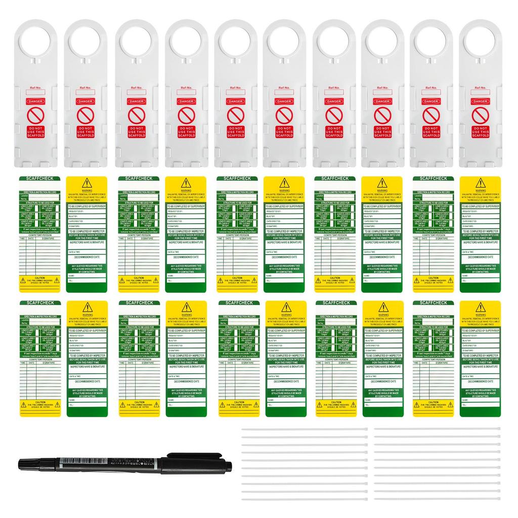 Industrial Safety Scaffolding Tag for Construction Site Shutdown and Overhaul Warnings