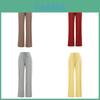 Women Casual Pants With Spliced Polyester Blend For Spring Comfort Fit