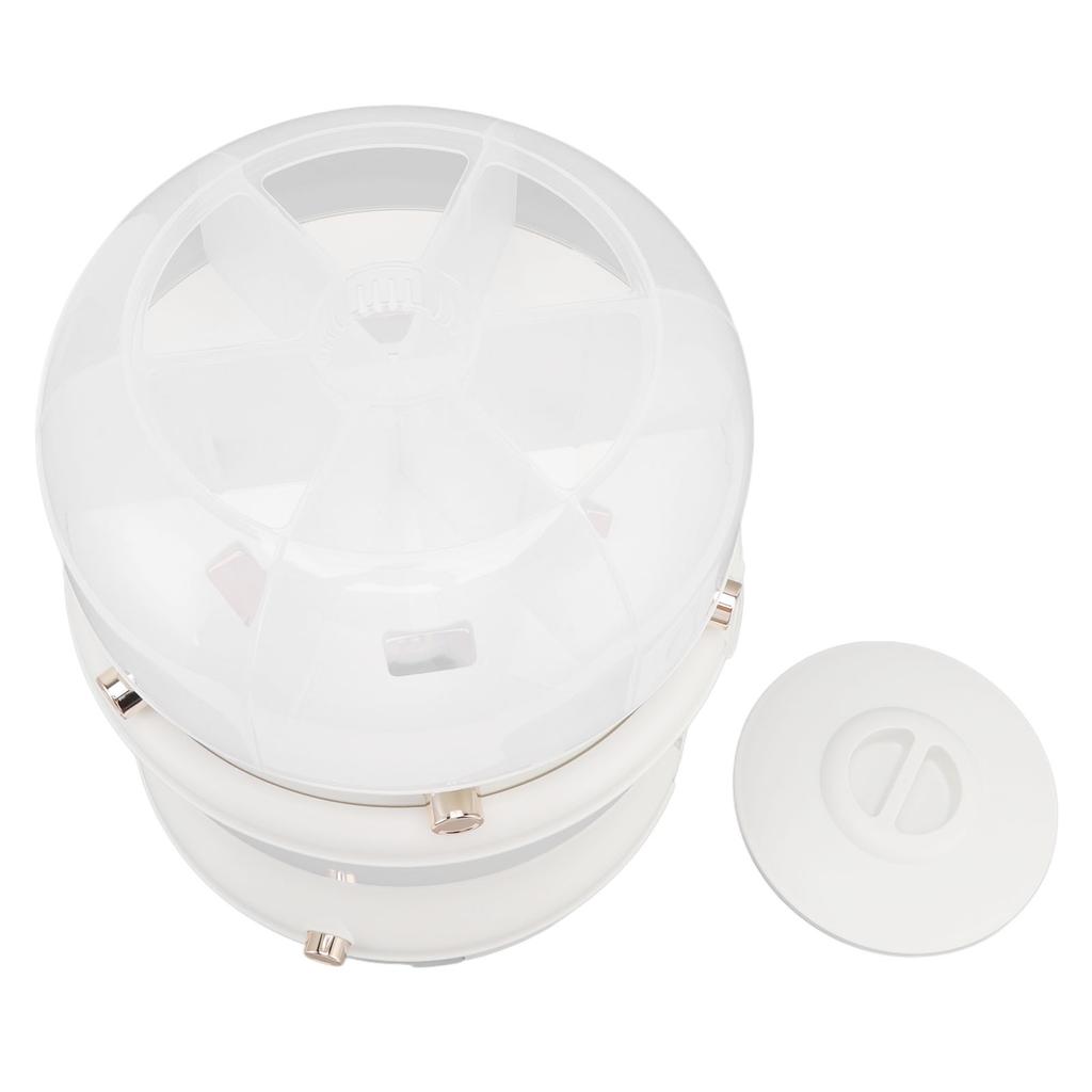 9kg Double Layer Rice Storage Container 6 Grid Rice Dispenser Pressed Rotatable Sealed Dry Food