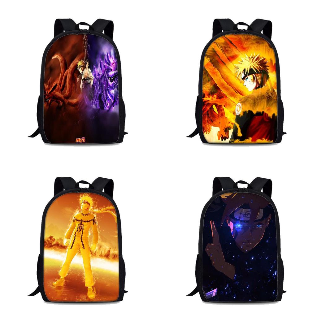 Naruto Uzumaki Kinderrucksack Mit Großem Fassungsvermögen Und Wasserabweisendem Nylon Für Schule Und Reisen