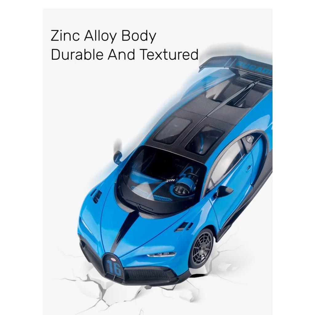 1/18 Bugatti Chiron Supercar Alloy Diecast Toy Scale Car Model Sound and Light Miniature Vehicle Children's Toy Collection Decorative Gift