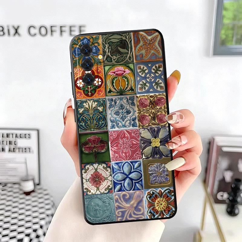 

Italian Sicilian Style Floral Pattern Soft Phone Case for Samsung A17 A37 A57 A16 A26 A36 A56 A15 A25 A35 A55 A14 A24 A34 A54 A1 Samsung A16