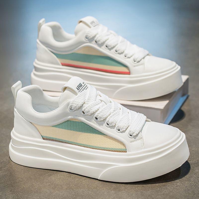 2025 summer new men's low-top board shoes platform-soled student sports and leisure shoes daily simple wind fresh board shoes