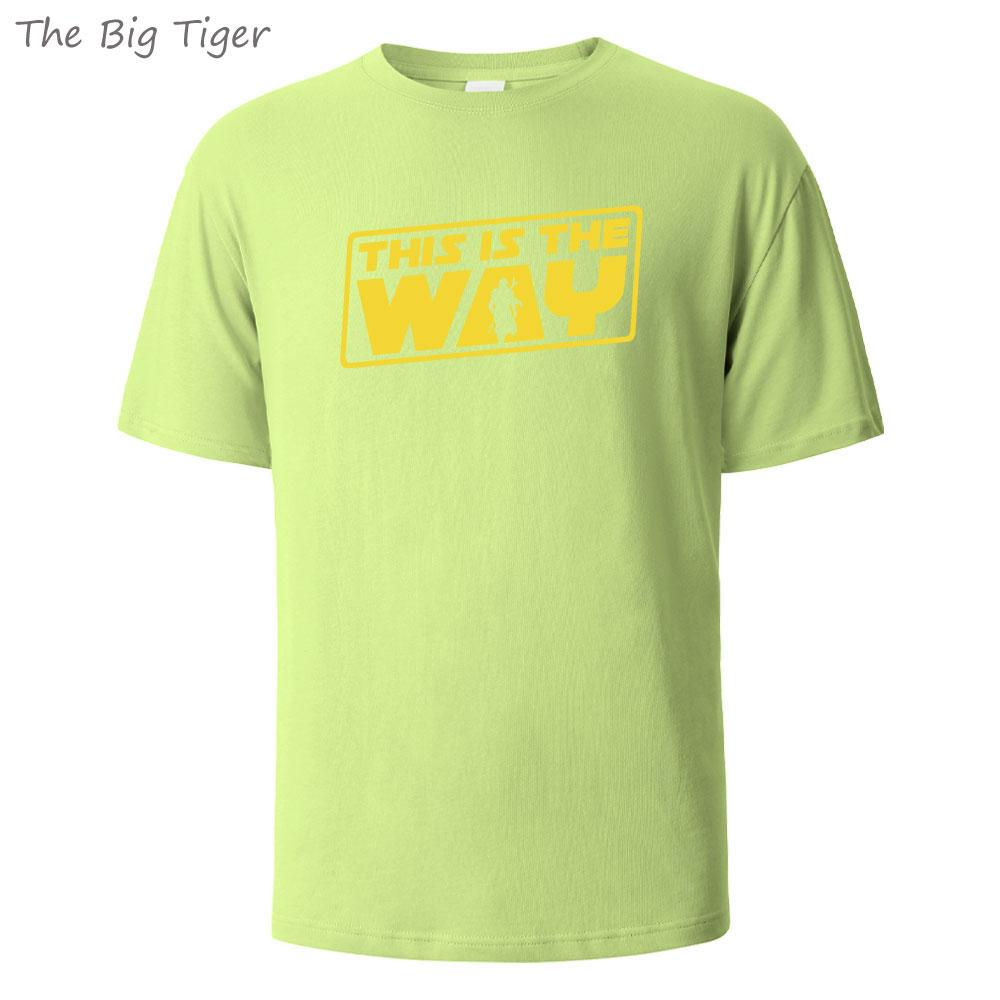 This Is The Way Printing Premium Cotton Mens Tee Comfortable Fit Crew Neck Breathable Fabric Casual Mens Tshirt