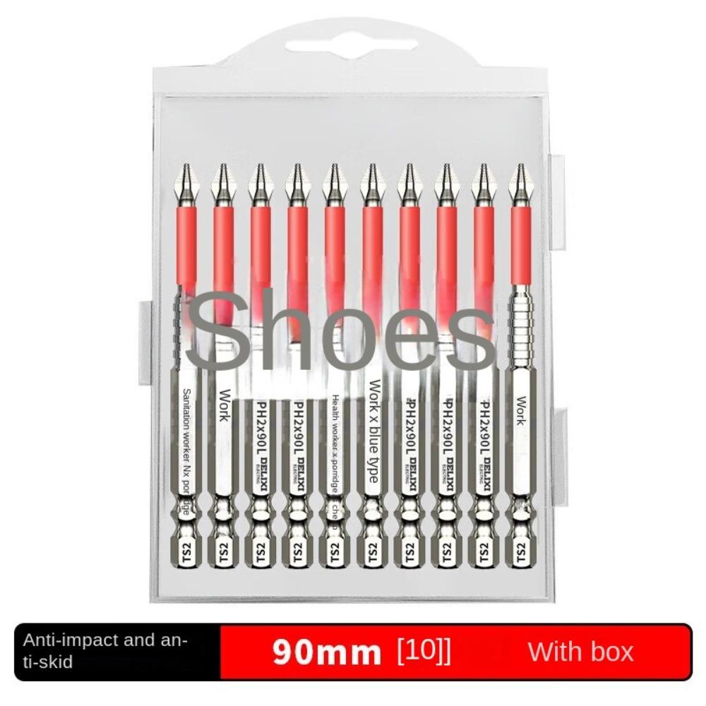 6/10/20pcs S2 Zinc Zinc Alloy Steel Magnetic Batch Head Magnetic Impact Drill Bit Electric Drill