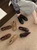 Retro brown Maillard plush shoes women's autumn and winter 2025 new loafers Korean version casual single shoes