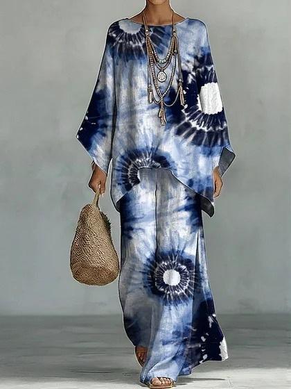 1116 New Bohemian large size casual suit loose version holiday style two-piece set