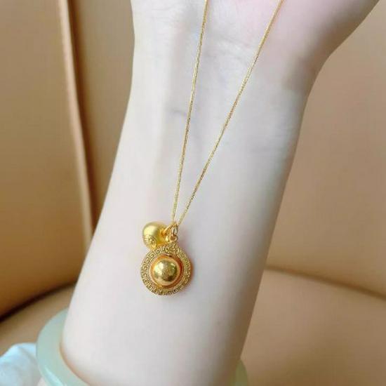 Ancient Gold Money-Attracting Necklace with Fortune Beast Pendant