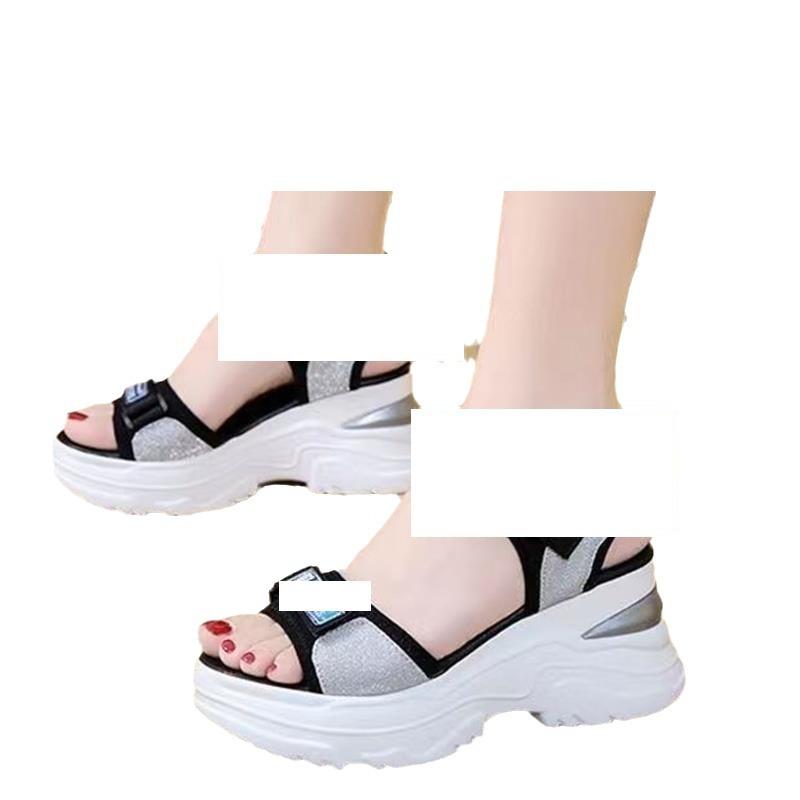 Popular French Platform Sports Sandals Women's Summer Wear High Sense 2025 Versatile New Slope Heel Beach Roman Shoes