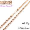 Spot Multi-Size Stainless Steel Twisted Rope Chain Necklace for Couples - Unisex Titanium Steel Design