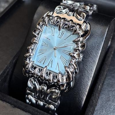 Creative Square Y2k Silver Black Demon Claw Design Quartz Watches Men Alabaster IndustriesDevil Top Unique Male Clocks Relogio