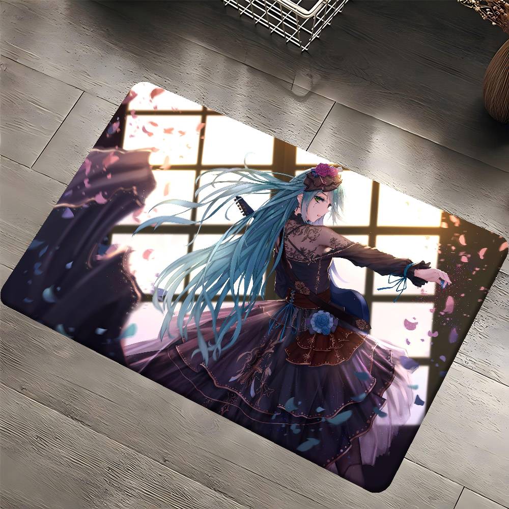 S-sayo Hikawa Floor Mat Retro Multiple Choice Living Room Kitchen Rug Non-Slip Modern Home Decor