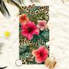 Leopard Tropical Flower Beach Towel 1Pc Microfiber 2D Flat Printed Sandproof Waterproof Summer Pool Swim Bath Towel