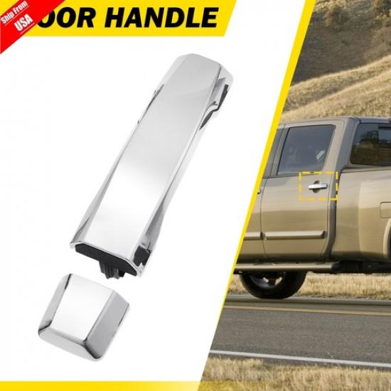 Rear Left/Right Chrome Exterior Door Handle for Nissan Titan 2004-2015 2017-2018