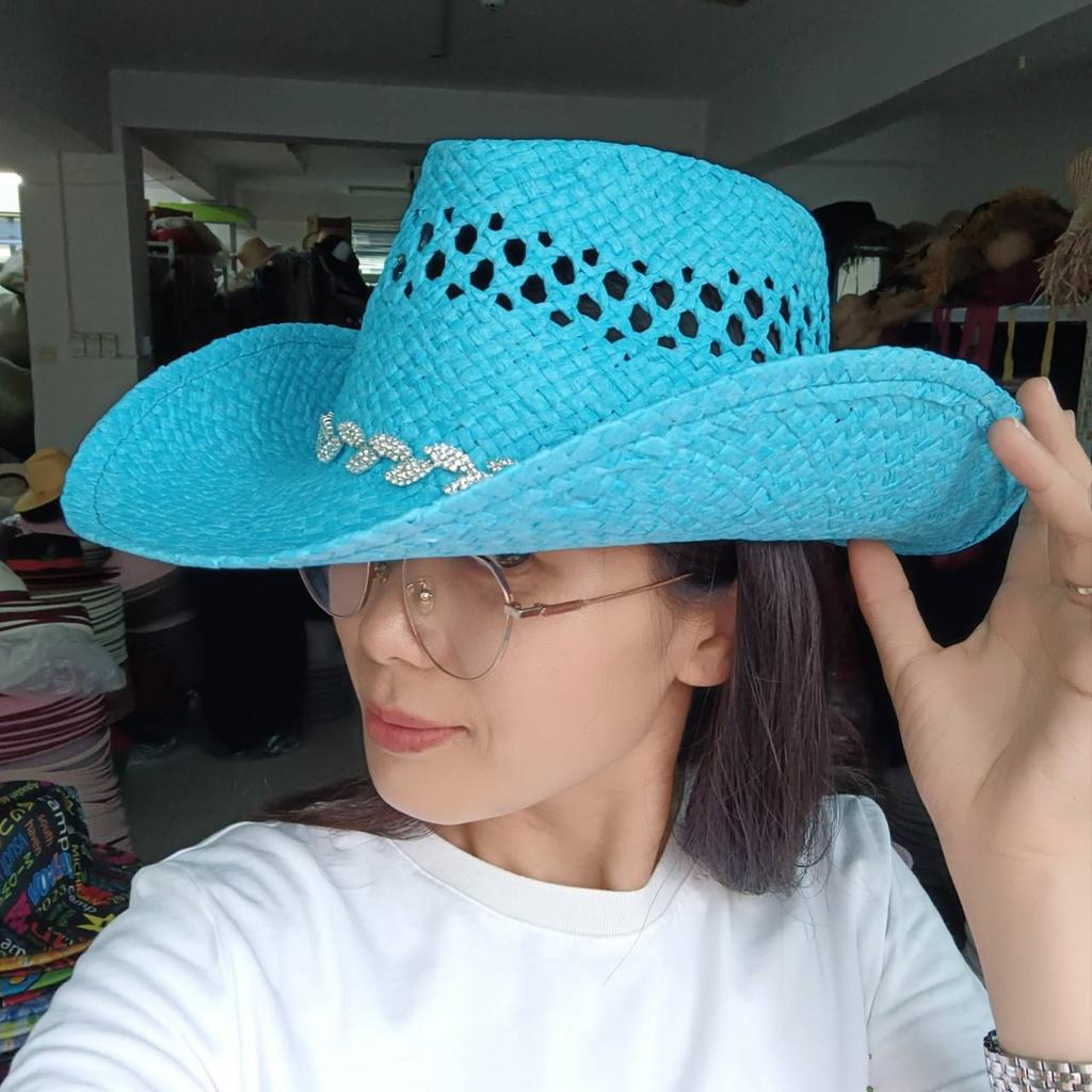 Cowgirl Hats for Women Straw Cowboy Hat Western Beach Sun Hat with Shapeable Brim for Coastal Cowgirl men hats