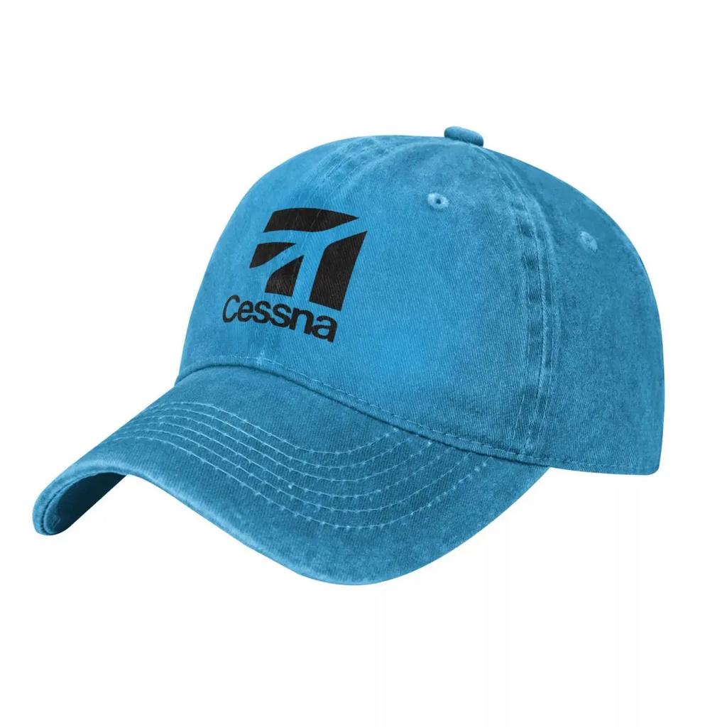 Cessna Black Logo Baseball Cap American Aircraft Manufacturer Running Hippie Trucker Hat Unisex Teens Casual Baseball Caps