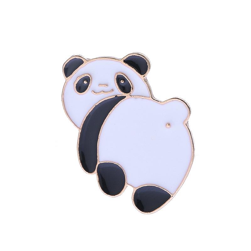 "Niedliche Cartoon-Tier-Broschen": Panda, Hund, Rosa Schweinehintern - Modeaccessoires für Kleidung & Taschen"