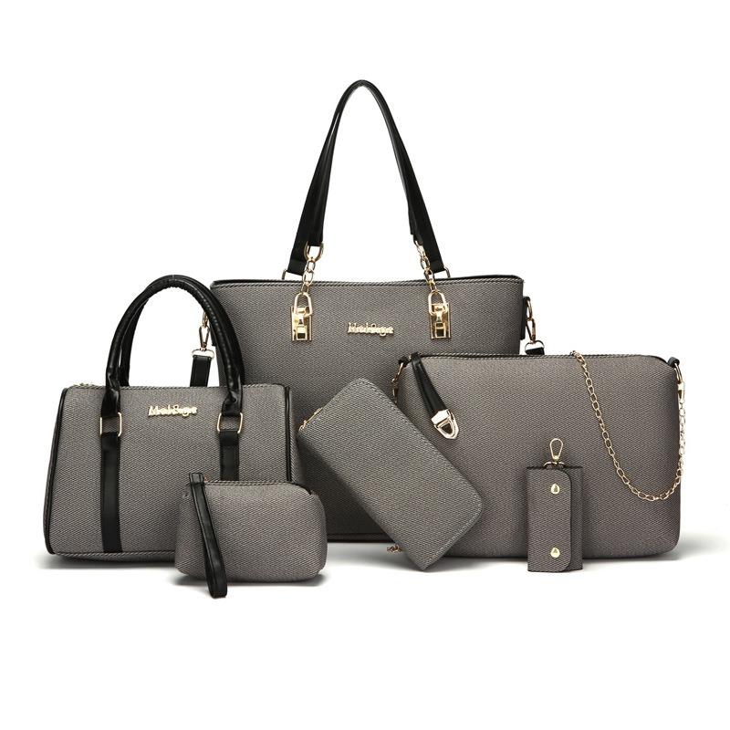 Multi-piece new pu fashion mother and child bag six-piece set portable shoulder messenger women's bag