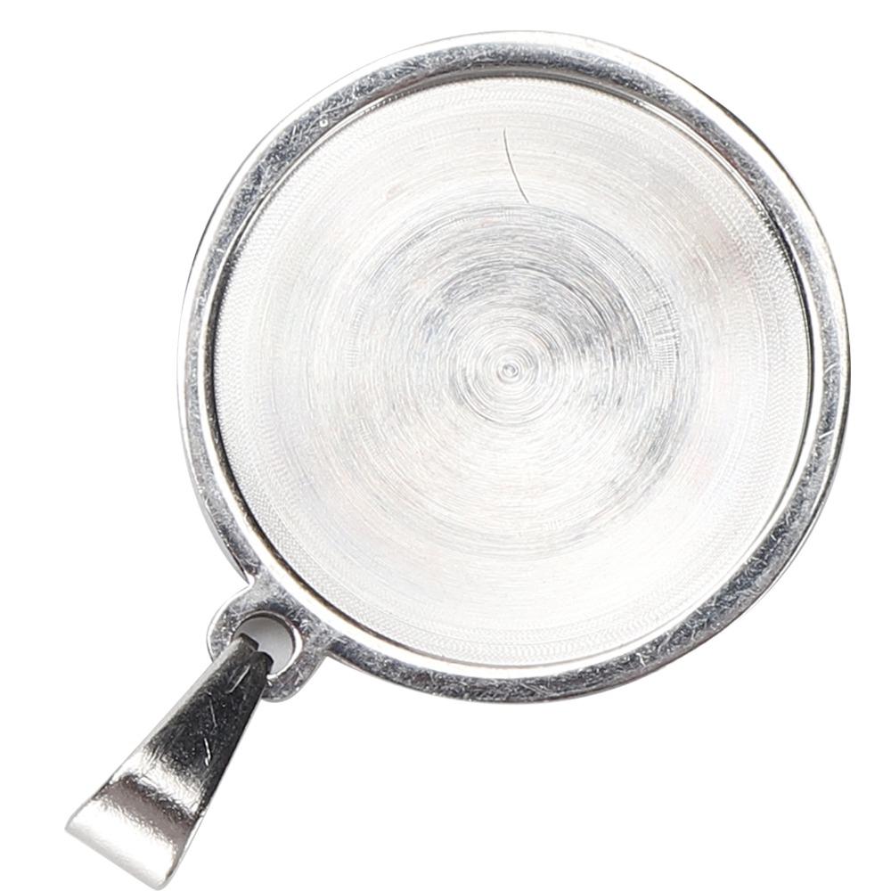 10pcs 20mm Size Round Pendant Tray Stainless Steel Material Blank Pendant Tray Necklace Making