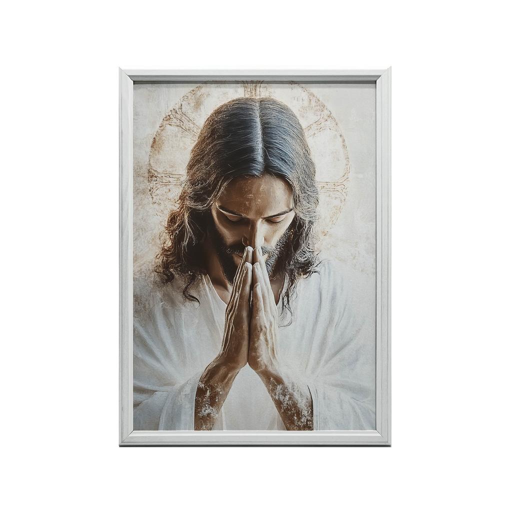 Jezus W Modlitwie - Plakat Religijny Jezus W Modlitwie - Plakat Religijny, 40X50 Cm, Bez Ramy, Papier Matowy 230 Gsm